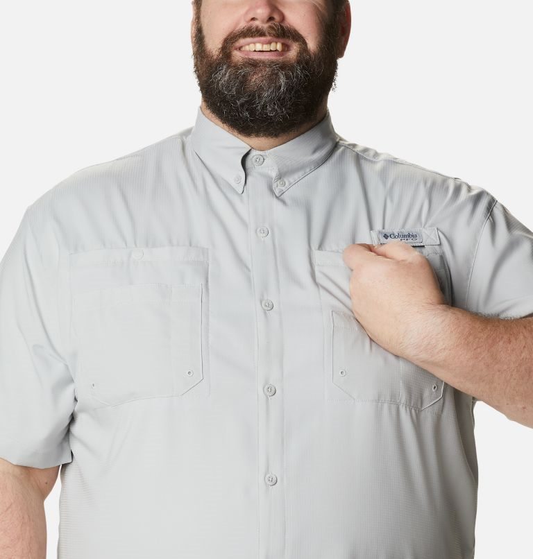 Men's Columbia PFG Tamiami II Short Sleeve Shirts Light Grey | Plus Size CA-I3L16